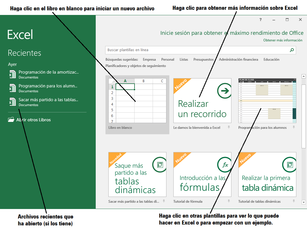 Abrir Excel 2016