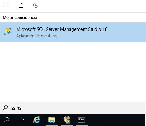 Iniciar SSMS